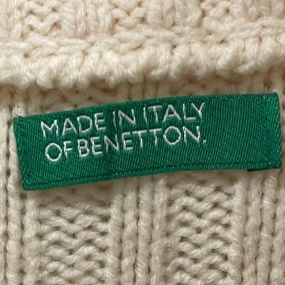 UNITED COLORS OF BENETTON Ivory Knit Cardigan - Picture 3 of 5